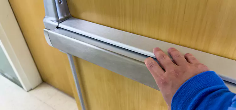 Installing a Push Bar on a Door Menlo Park